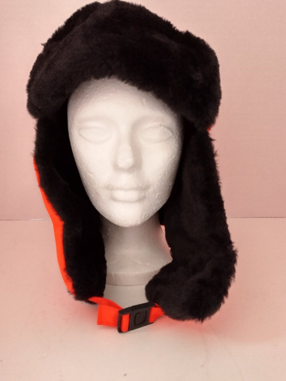 NWT High Visibility Hat with Flaps Bass Creek Outfitters Neon Orange